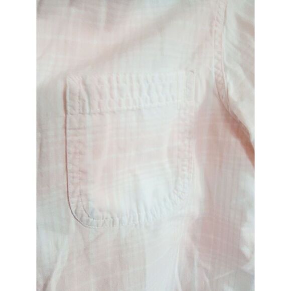 Lauren Ralph Lauren M Pink White Rolltab Long Sleeve Button Up Shirt - Picture 3 of 7
